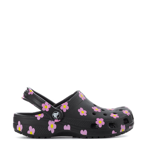 Crocs Kids' Floral Classic Clog - Black / Pink